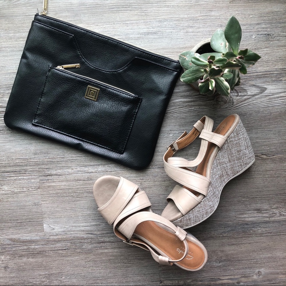 NWT Clark's Artisan Wedge Sandal Nadene Ziva 8.5